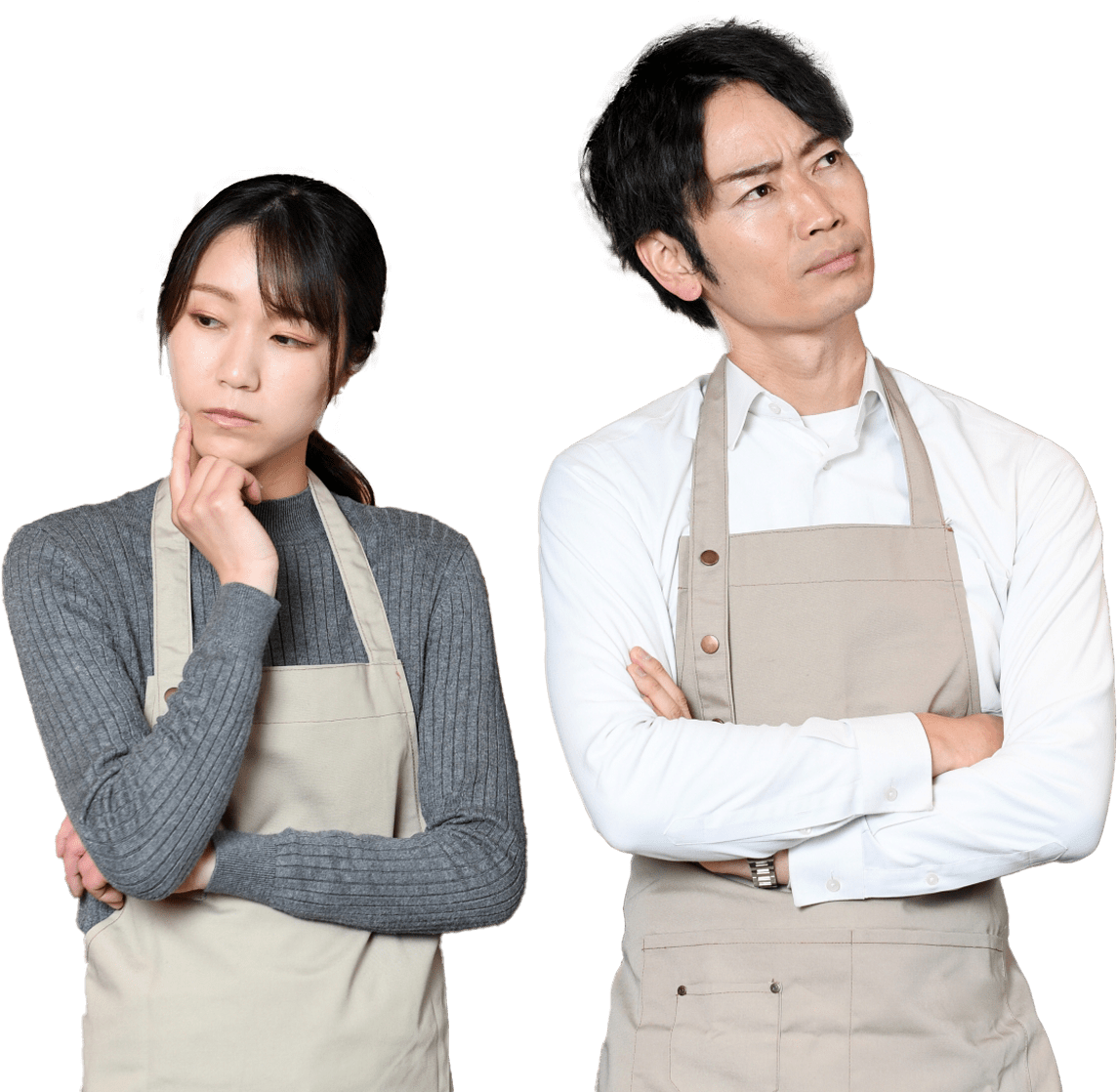 悩んでいる人の写真